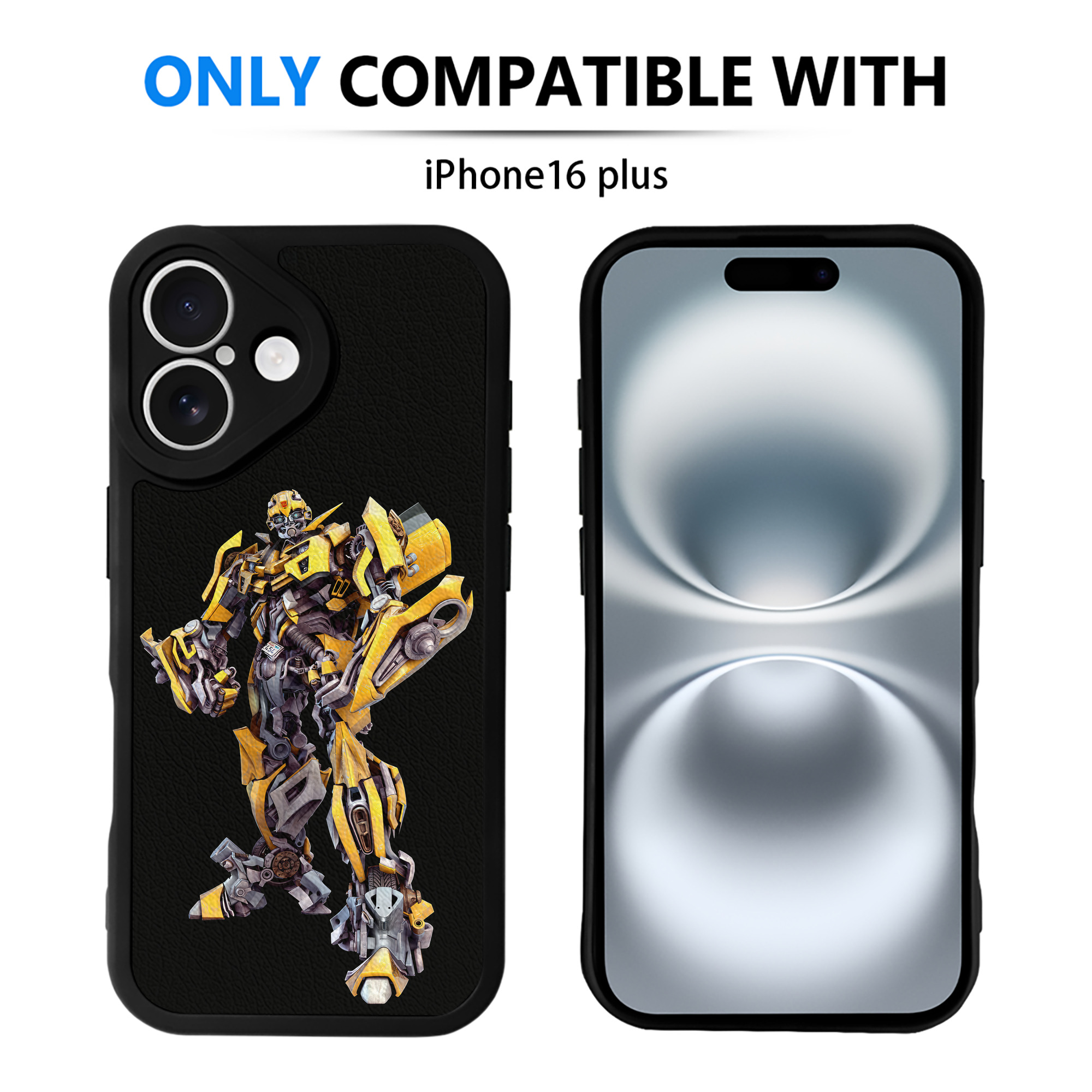 （画像用） Transformers トランスフォーマー 【iPhone 16シリーズ対応】シリコンスマホケース（レザー調） 材質：シリコン